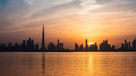 Skyline van Dubai.