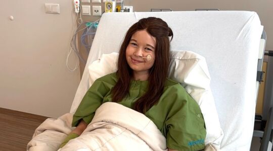 Jade Kops in het ziekenhuis.