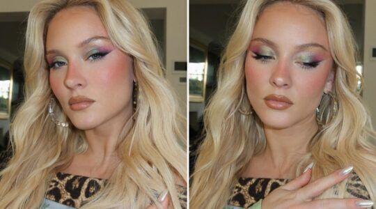 Zara Larsson met een make-up look van Sophia Sinot.