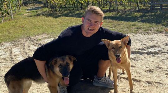 Matthijs de Ligt met honden.