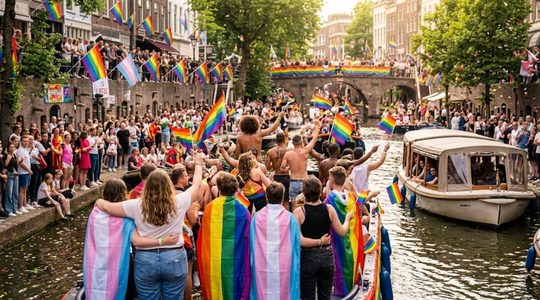 Illustratie voor: Voormalig voorzitter van Utrecht Pride over homohaat: ‘Nog steeds 16-jarigen die spugen en roepen’
