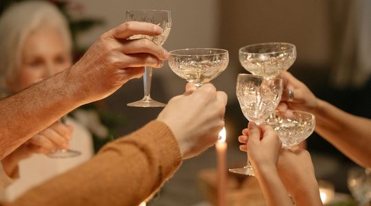 Schoonfamilie proost.