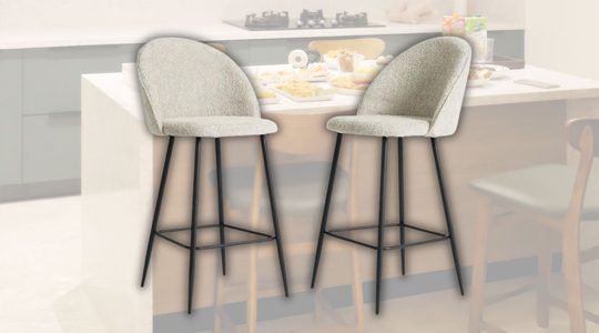 Bouclé barkrukken van Action
