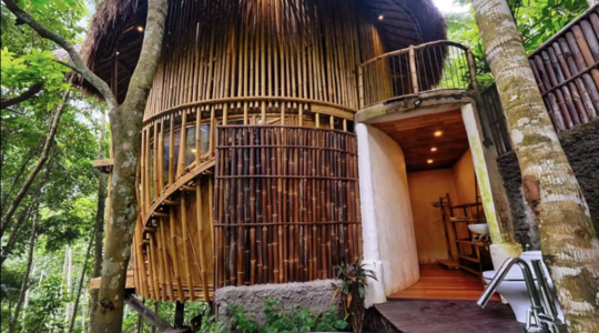 bamboe villa op Bali