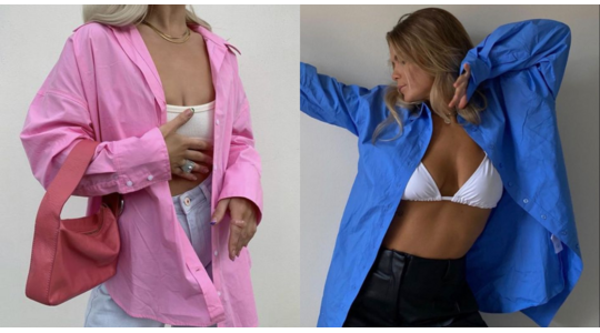 HEMA oversized blouse kopen bauw roze