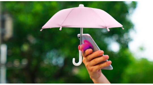 paraplu voor je telefoon