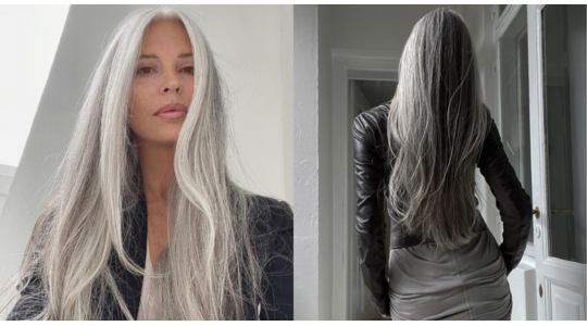 grijs haar Annika grijze haren inspiratie