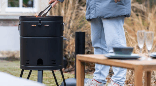 barbecue en vuurkorf ineen