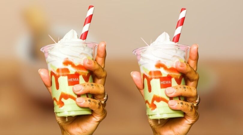 Matcha-softijs van HEMA