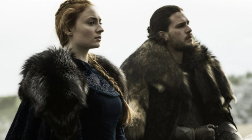 Sansa Stark en Jon Snow in Game of Thrones